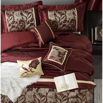 Nanshing Brie 9 Piece Floral Jacquard Comforter Set