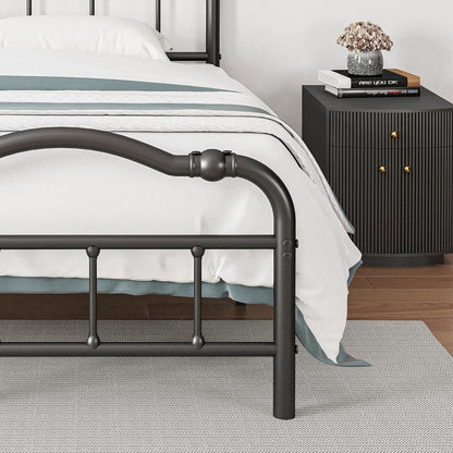 14 In High Heavy Duty Metal Bed Frame with Vintage Style, Supports Up To 2500lbs, Easy Assembly and No Squeak