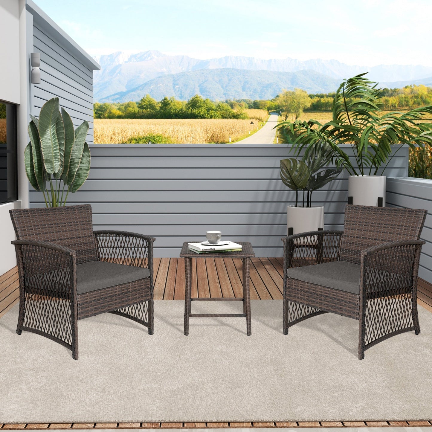 Heritage Outdoor 3-piece Wicker Bistro Patio Set