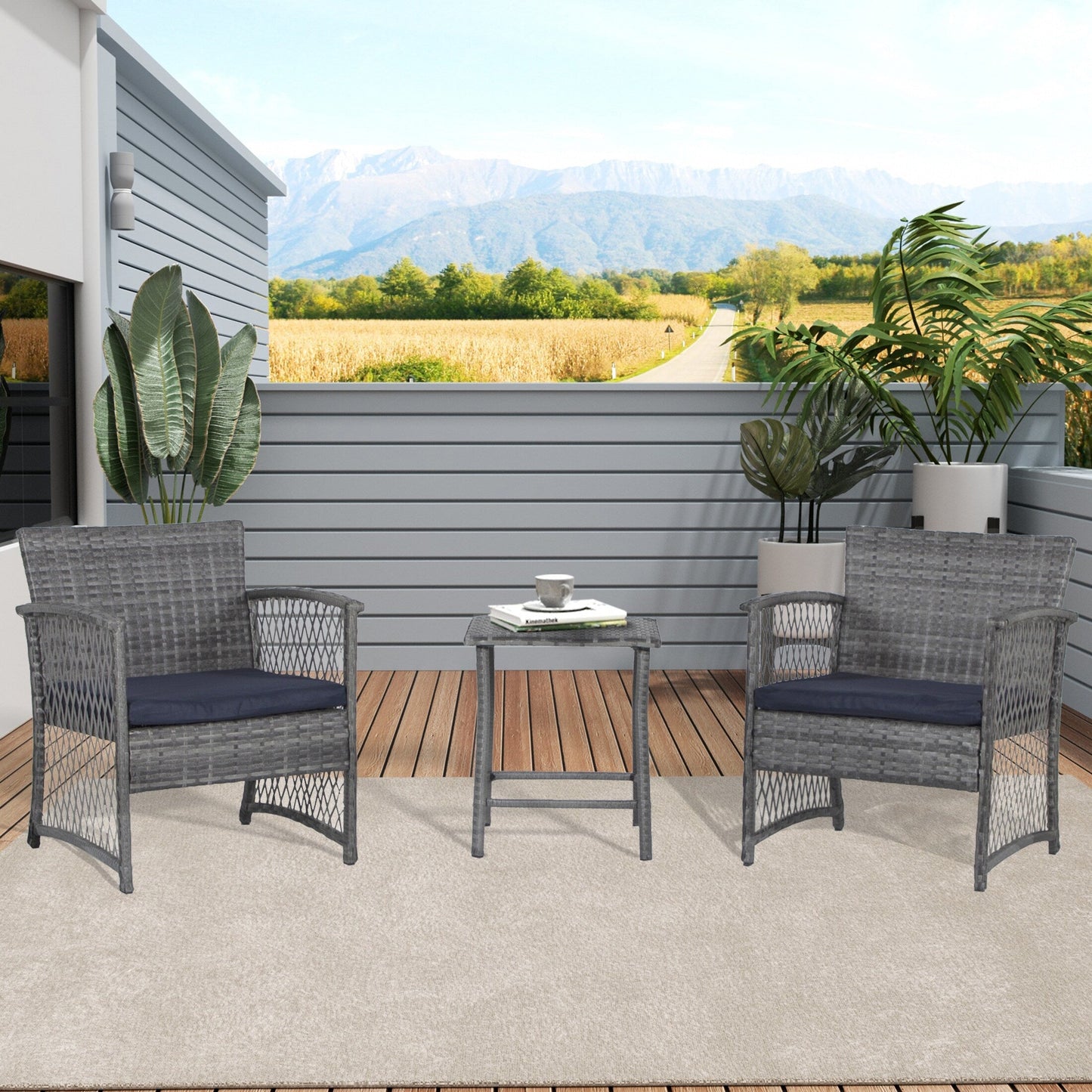 Heritage Outdoor 3-piece Wicker Bistro Patio Set