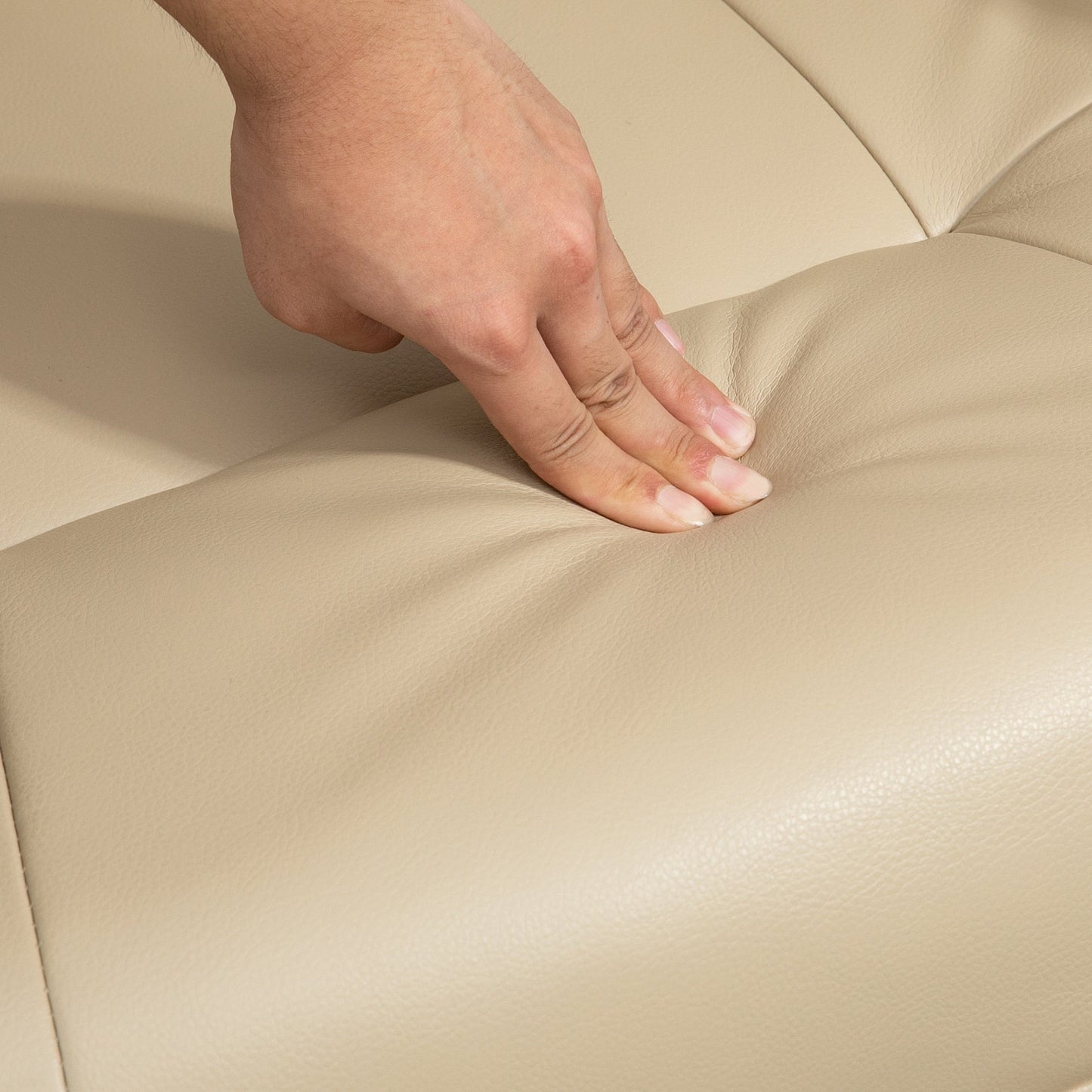 HomCom Faux Leather Adjustable Manual Swivel Base Recliner Chair with Comfortable and Relaxing Footrest