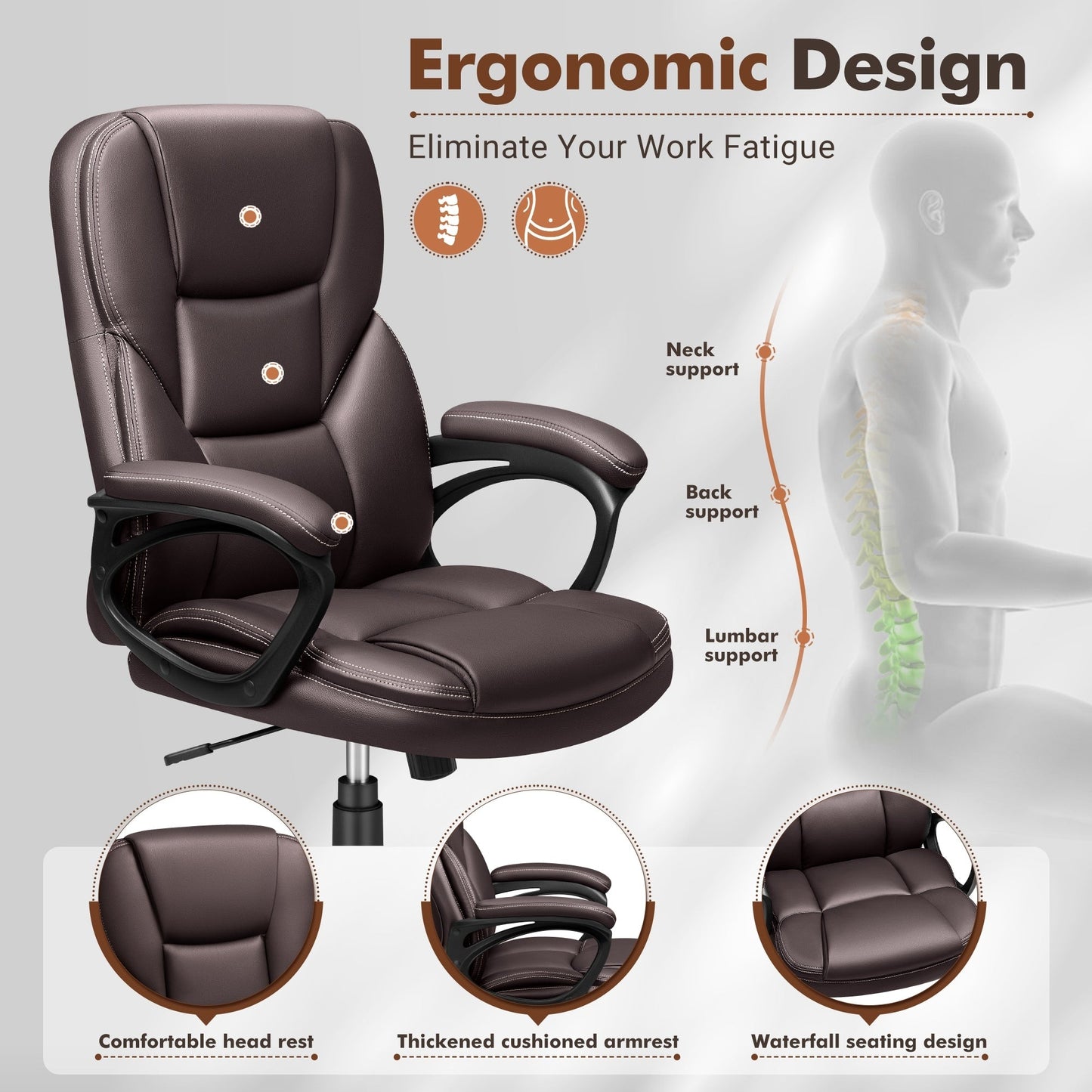 Homall Office Desk Chair High Back Executive Ergonomic Computer Chair