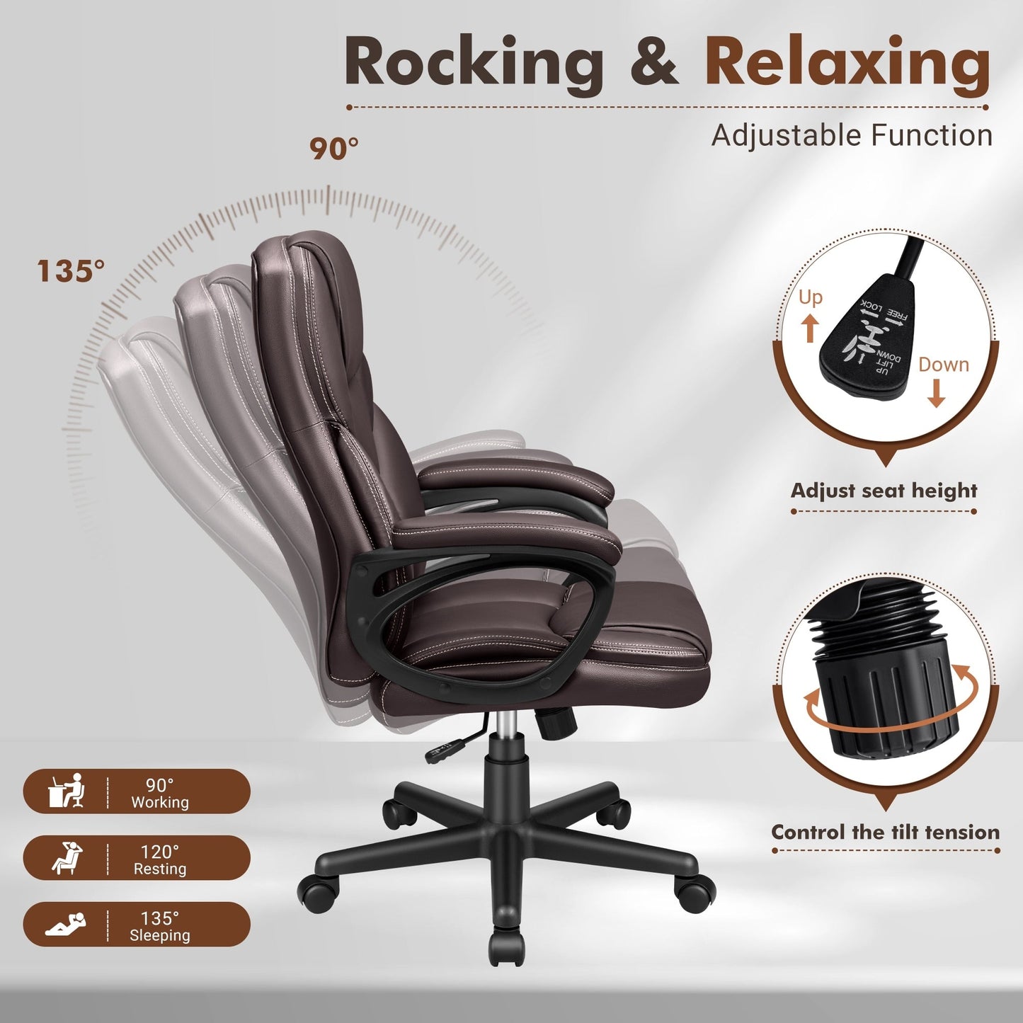Homall Office Desk Chair High Back Executive Ergonomic Computer Chair