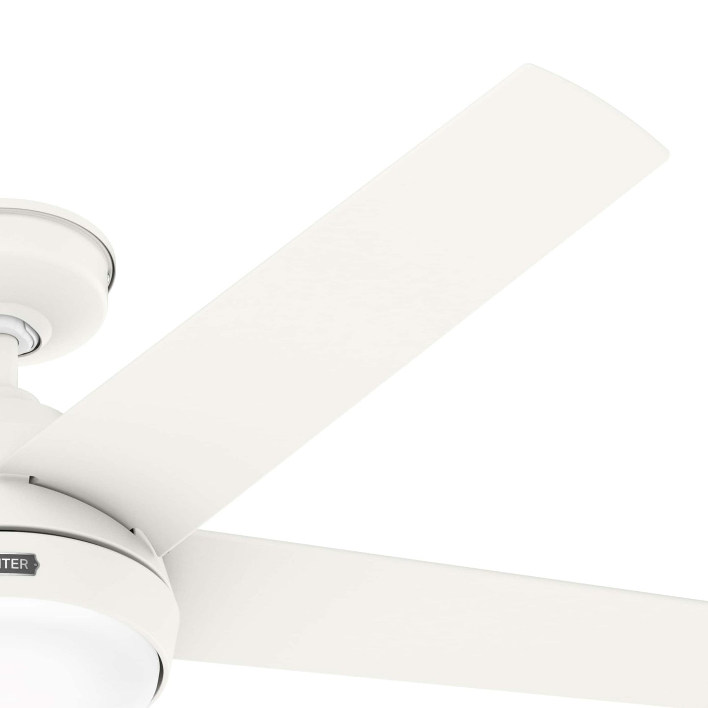 Hunter 52 Skyflow Outdoor Ceiling Fan w/ LED Light Kit, Wall Control - Coastal Modern Contemporary - WeatherMax - WET-RATED!