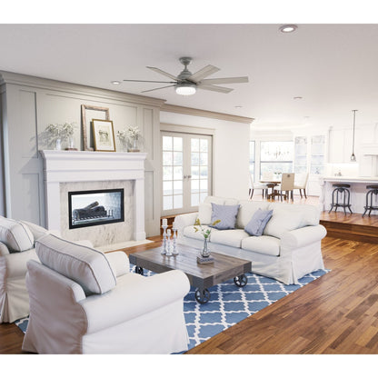 Hunter WiFi Whittington Ceiling Fan with LED Light, Handheld Remote - Windmill - Industrial, Farmhouse, Rustic - SMART FAN!