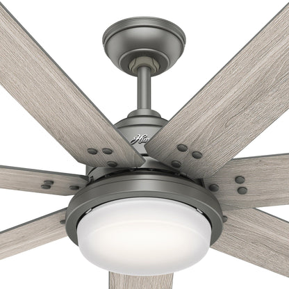 Hunter WiFi Whittington Ceiling Fan with LED Light, Handheld Remote - Windmill - Industrial, Farmhouse, Rustic - SMART FAN!