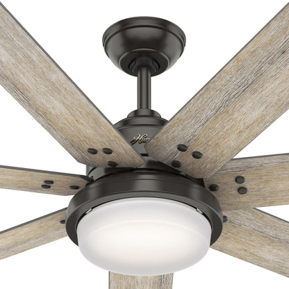 Hunter WiFi Whittington Ceiling Fan with LED Light, Handheld Remote - Windmill - Industrial, Farmhouse, Rustic - SMART FAN!