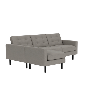 Joan 87 Two-Piece Sectional Sofa With Extended Seat - Panama Grey