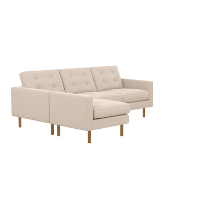Joan 87 Two-Piece Sectional Sofa With Extended Seat - Panama Natural