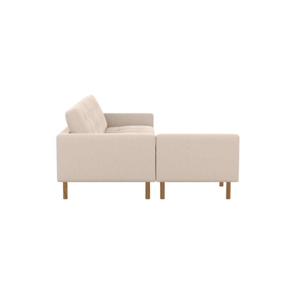 Joan 87 Two-Piece Sectional Sofa With Extended Seat - Panama Natural