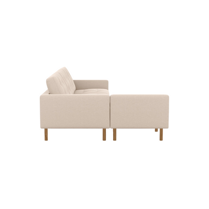 Joan 87 Two-Piece Sectional Sofa With Extended Seat - Panama Natural