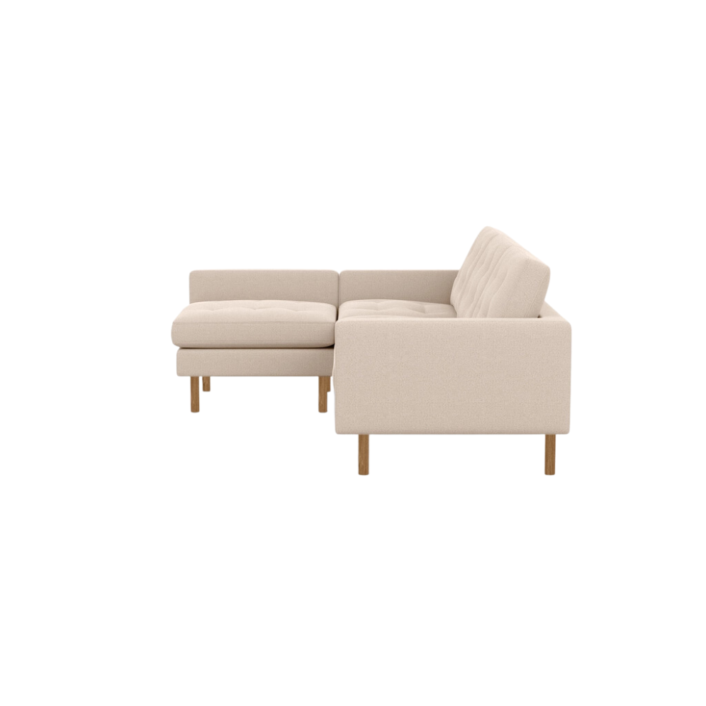 Joan 87 Two-Piece Sectional Sofa With Extended Seat - Panama Natural