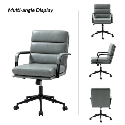 Joseph Modern Task Faux Leather Chair with Tilt Lock and Center Tilt by HULALA HOME