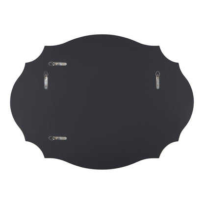 Kate and Laurel Leanna Scalloped Oval Wall Mirror