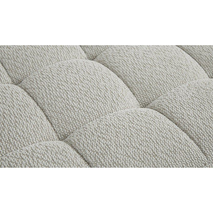 Liyasi 2 Seater Full Compression Sofa Beige Lychee Velvet No Assembly Required