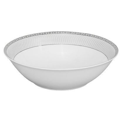 Lorren Home Trends 57-piece Porcelain Silver Accent Dinnerware Set