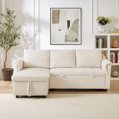 Loveseat Sofa with Chaise Lounge L-Shaped Modular Convertible Sofa with Storage Chaise