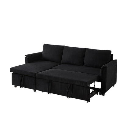 Loveseat Sofa with Chaise Lounge L-Shaped Modular Convertible Sofa with Storage Chaise