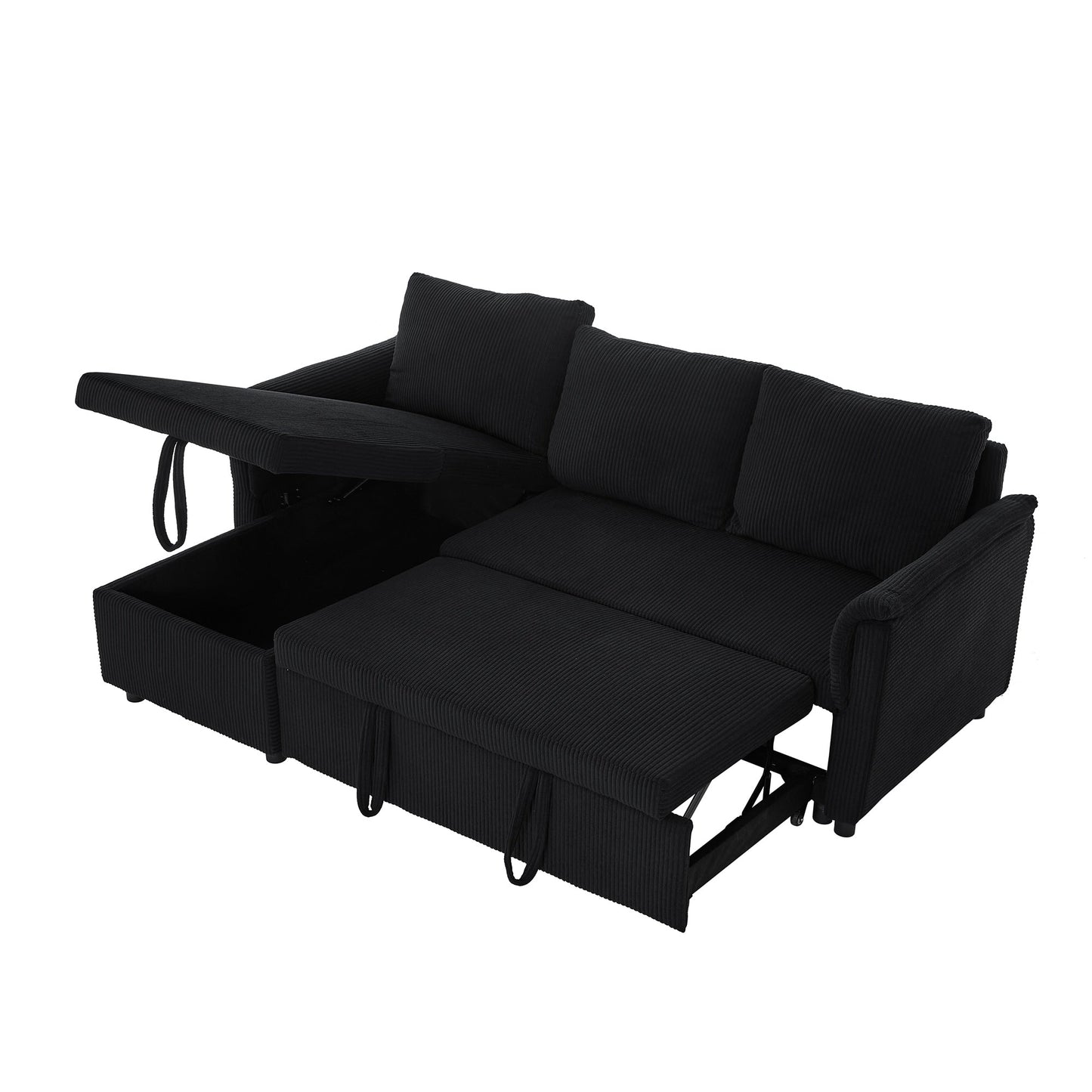 Loveseat Sofa with Chaise Lounge L-Shaped Modular Convertible Sofa with Storage Chaise