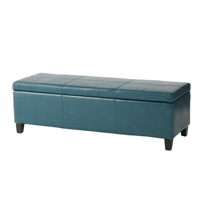 Lucinda Faux Leather Storage Bench by Christopher Knight Home - 51.25 L x 17.50 W x 16.25 H