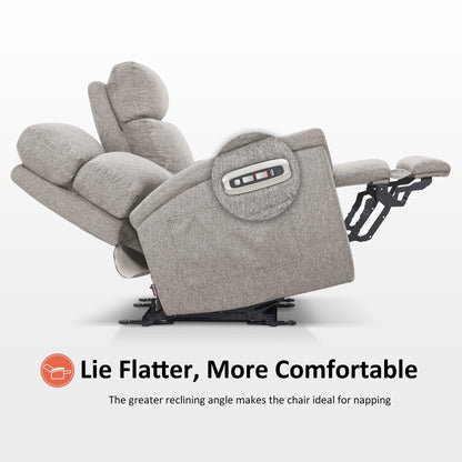 MCombo 60.2 Power Loveseat Recliner Sofa with Massage and Dual Heating, Adjustable Headrest, USB & Type C Port, Fabric