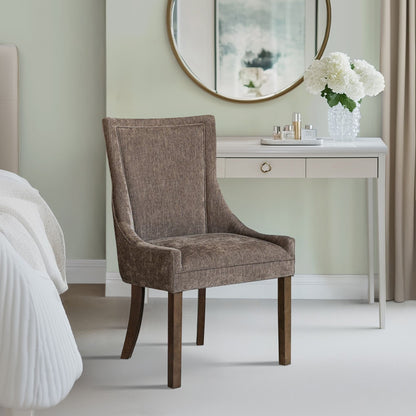 Madison Park Signature Ultra Upholstered Dining Side Chairs With Wood Legs (Set of 2) - N/A