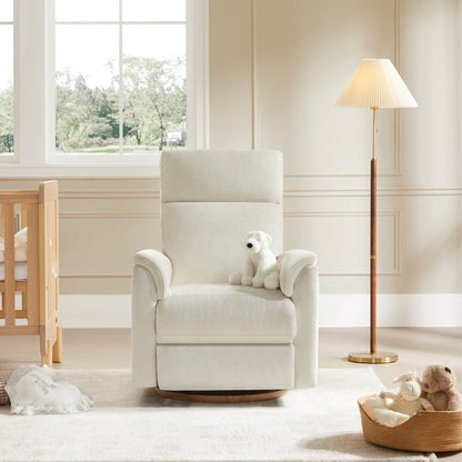 Maire Power Swivel Nursery Recliner Chair with Nightlight