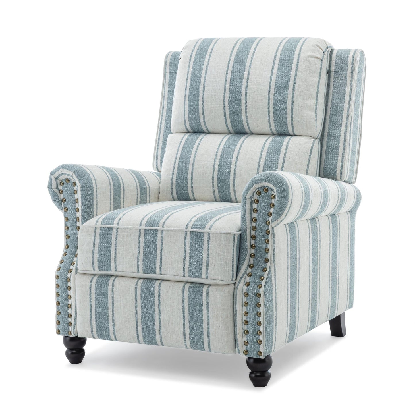 Manual Pushback Recliner Chairs with Nailhead Trim