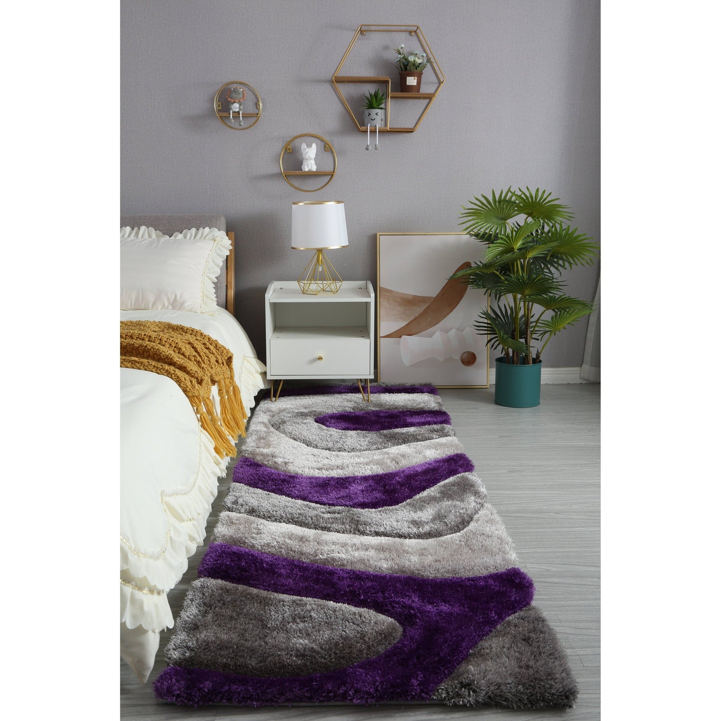 Mateos Shag Abstract Designed Area Rug