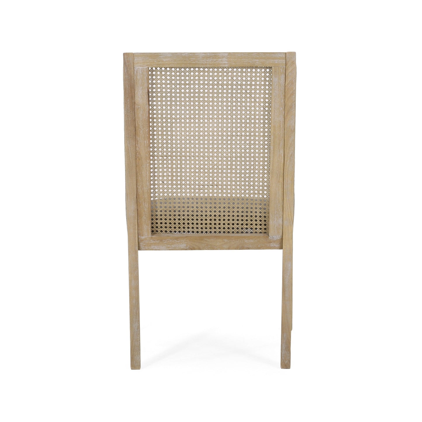 Maurers Cane and Wood Upholstered Dining Chairs (Set of 2) by Christopher Knight Home