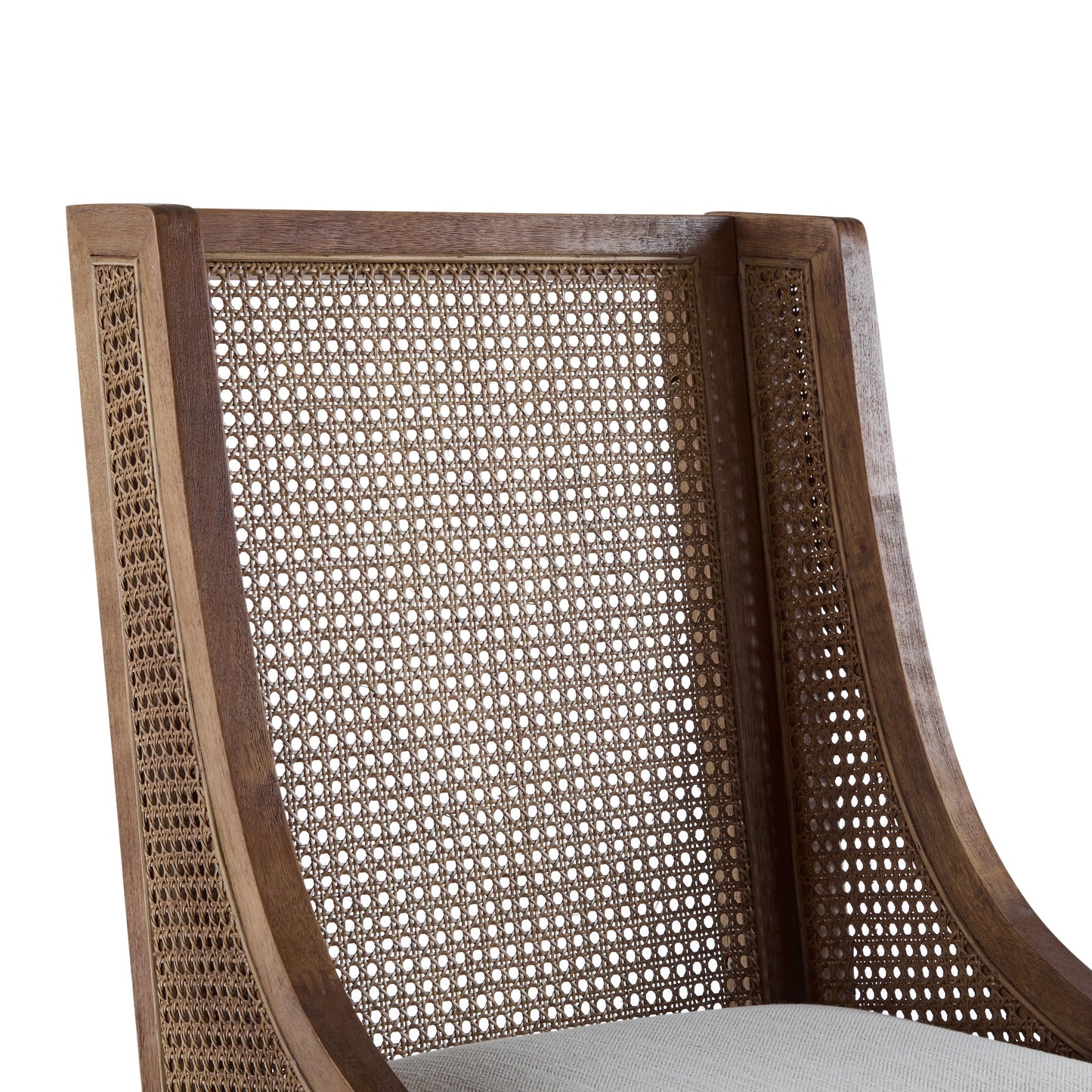 Maurers Cane and Wood Upholstered Dining Chairs (Set of 2) by Christopher Knight Home