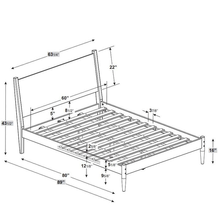 Mid-Century Panel Bed