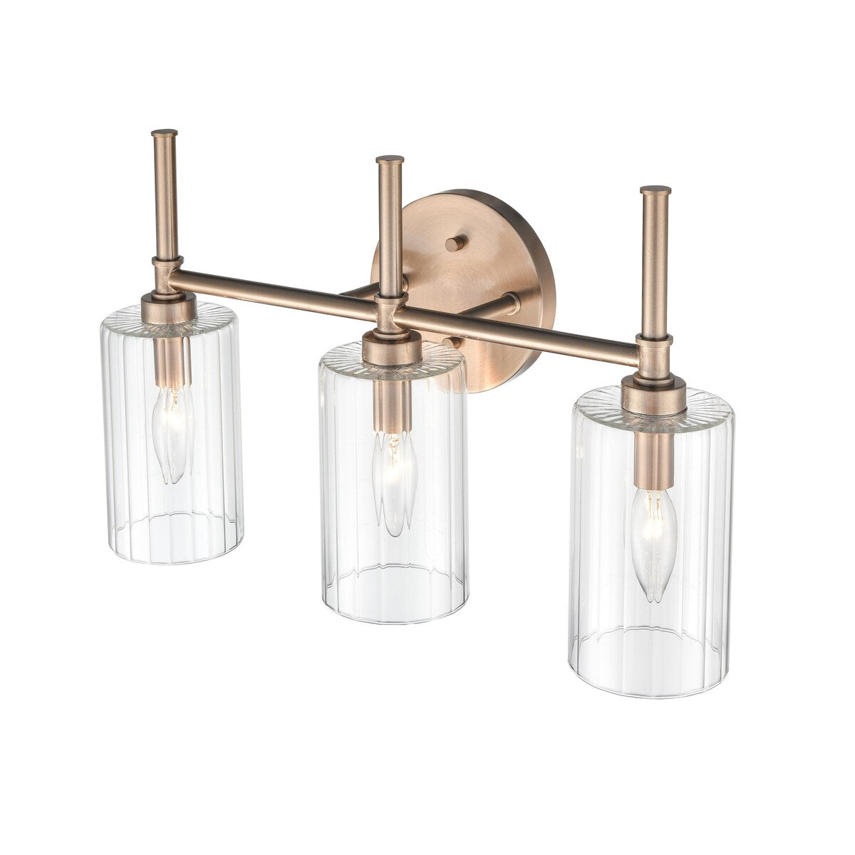 Millennium Lighting Chastine Bathroom Vanity Light Fixture with Clear Beveled Glass Shades