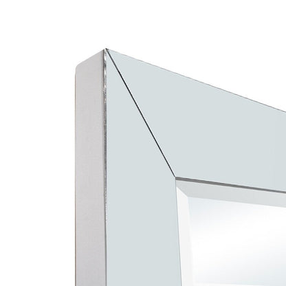 Faux Wood Full Length Mirror for a Clear, Full-View Reflection and Enhanced Room Ambiance - Silver - Full Length