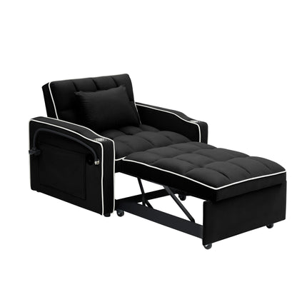 Modern 70.86 3 in 1 Single Convertible Sofa Bed with Adjustable Back and USB Charging Port for Living Room