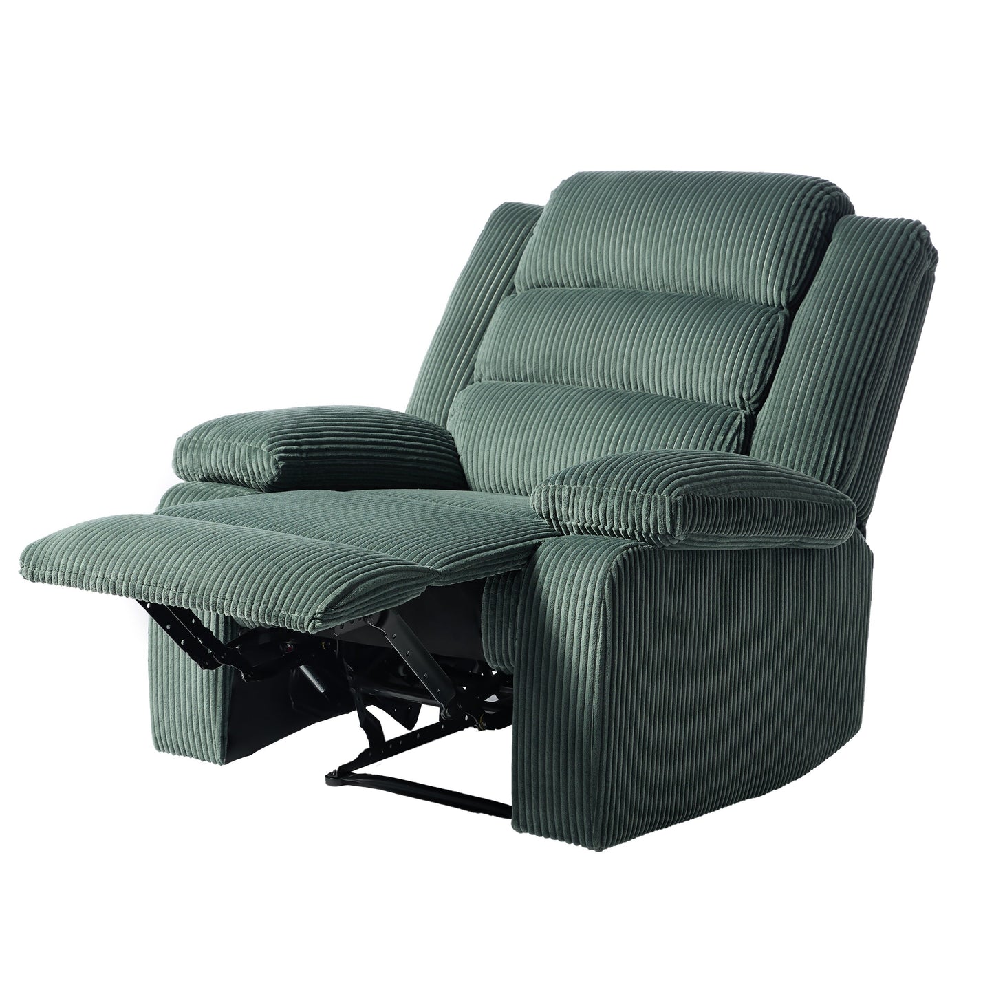 Modern Corduroy Manual Recliner Chair, Lounger Adjustable Recliners with Wide Armrest