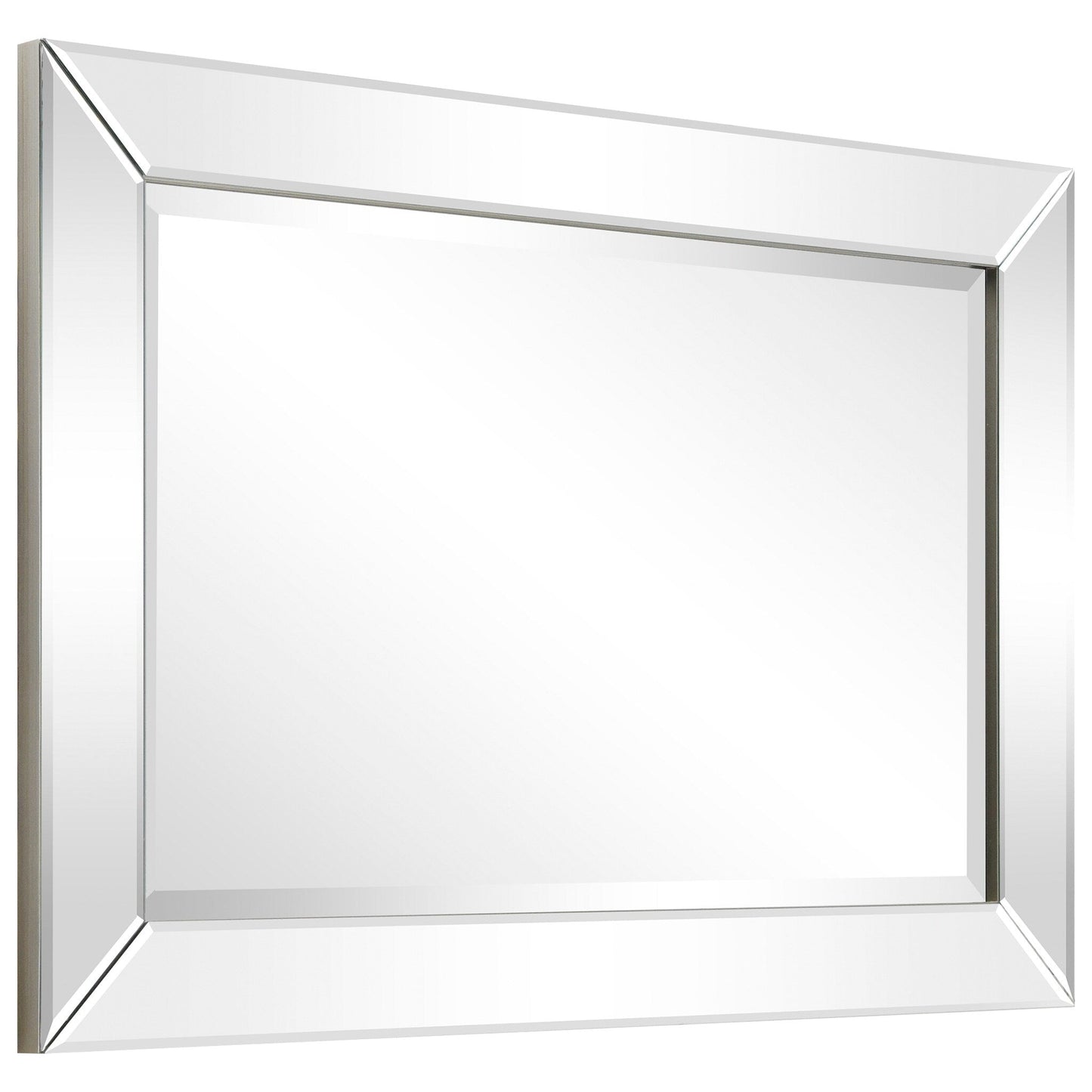 Beveled Rectangular Clear HD Wall Mounted Mirror for Bathroom, Vanity, Bedroom Mirrors, 3 sizes