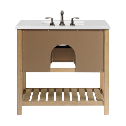Monterey 37 Farmhouse Single Bathroom Vanity with Top