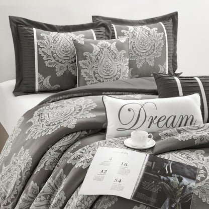 Nanshing Tiana 7 Piece Traditional Damask Comforter Set