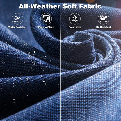 OVIOS 5-piece Patio Wicker High Back Conversation Set