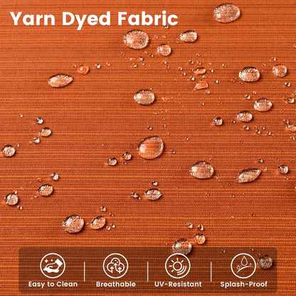 OVIOS 9 Pieces Outdoor Wicker Swivel Chair Set With Fire Table