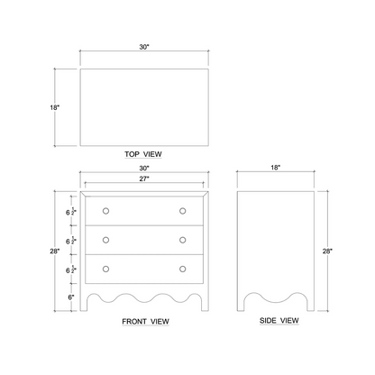Colleen 3 Drawer Dresser