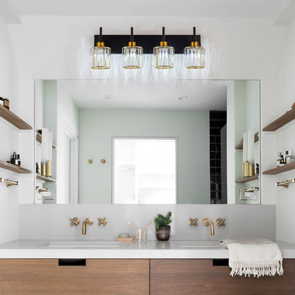 Modern Dimmable Crystal Bathroom Vanity Light Wall Sconces with Crystal Shades