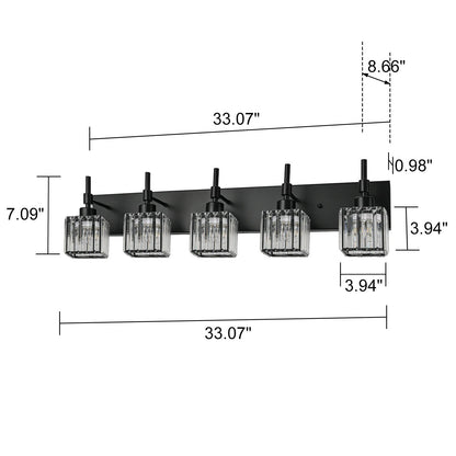 Ora Modern Dimmable Crystal Bathroom Light Fixtures Over Mirror Glam Vanity Lights