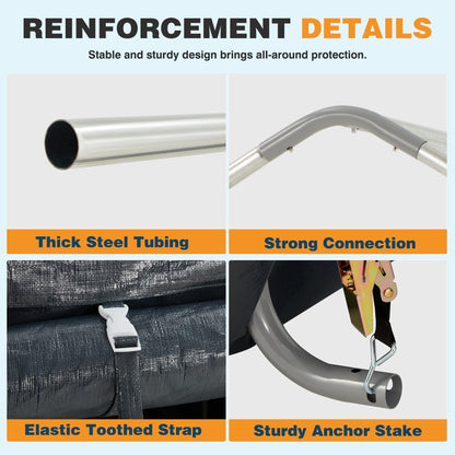 Outdoor Storage Shed and Carport Canopy: Portable Shelter for Bikes, Motorcycles, and Garden Storage