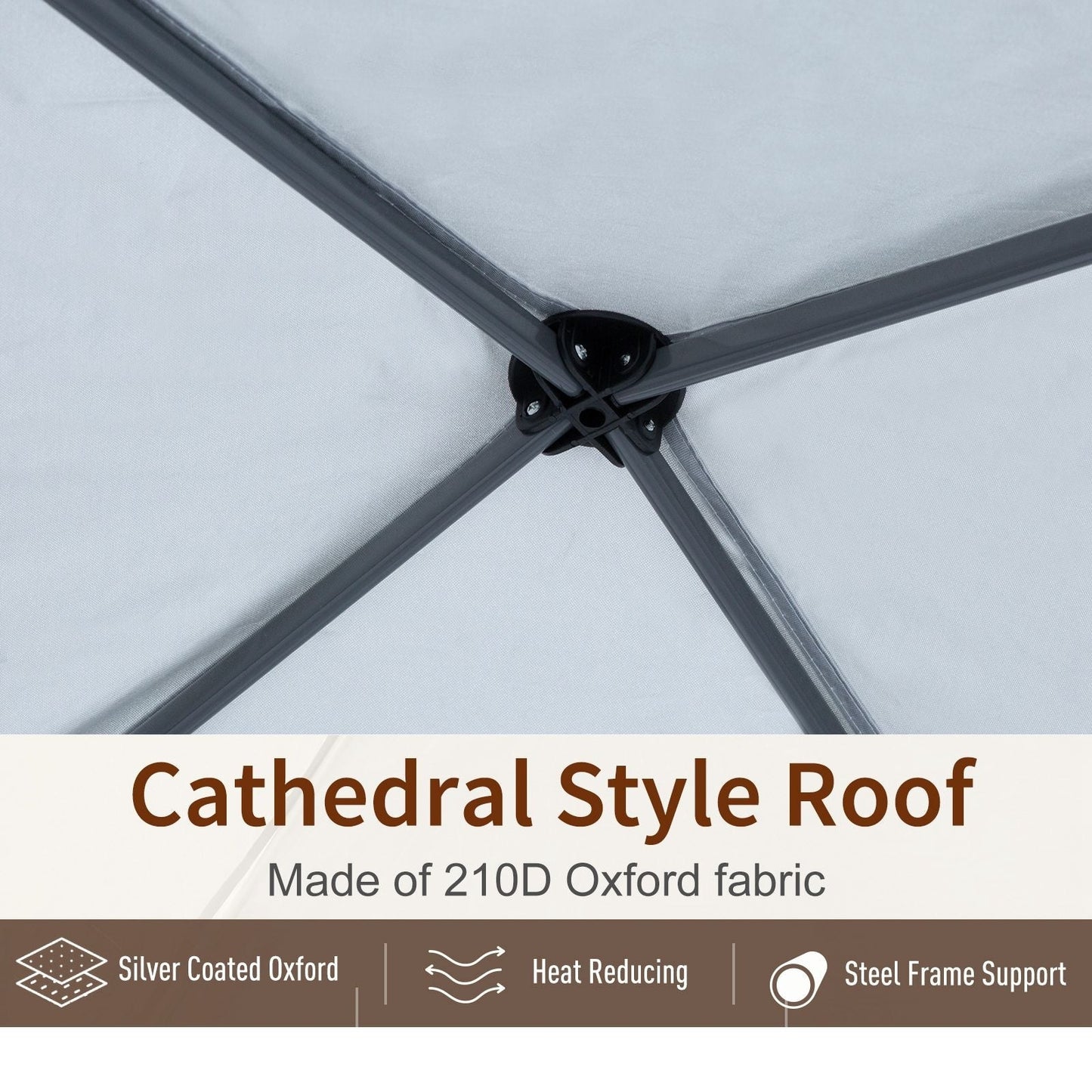 Outsunny 10' x 10' Heavy Duty Pop Up Canopy with Removable Mesh Sidewall Netting, Easy Setup Design, Outdoor Party Event