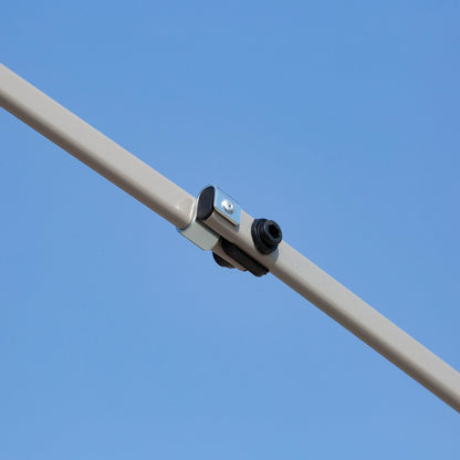 Outsunny 12' x 12' Pop Up Canopy Sun Shade Instant Tent Folding with Mesh Sidewall Netting, 3-Level Adjustable Height