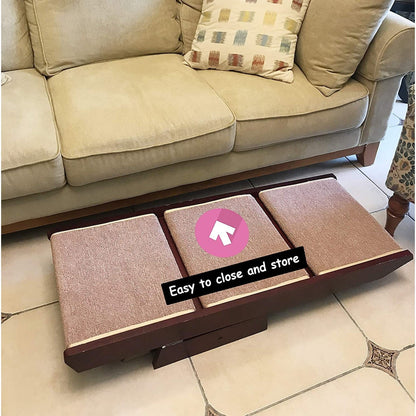 PAWLAND 2-in-1 Portable Folding Pet Stairs for Dogs, Cats, High Beds,Dog Steps, Easy Climb Pet Step Stool