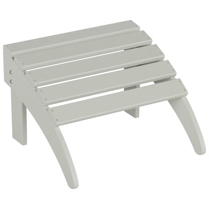 Polytrends Laguna Hdpe All Weather Outdoor Patio Foldable Adirondack Chair With Ottoman (2-Piece Set)