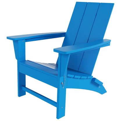 Polytrends Shoreside Modern Eco-Friendly All Weather Commercial-Residential Folding Adirondack Chair